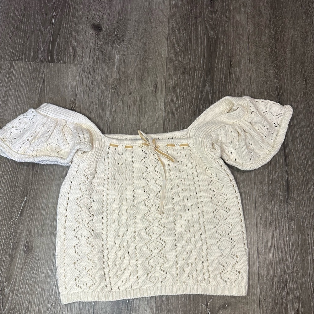 Haute Hippie Ivory Knit Top size small